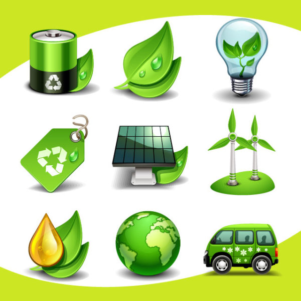 Creative Environmental icon 01 - vector material
