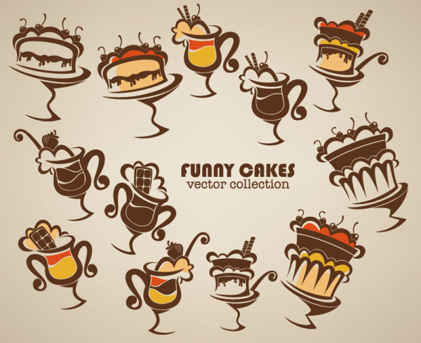 Hand-drawn cartoon food 02 - vector material