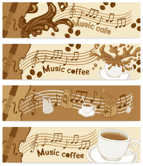 Coffee banner 02 - vector material