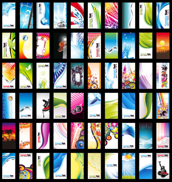 Trend Card Design 01 - vector material