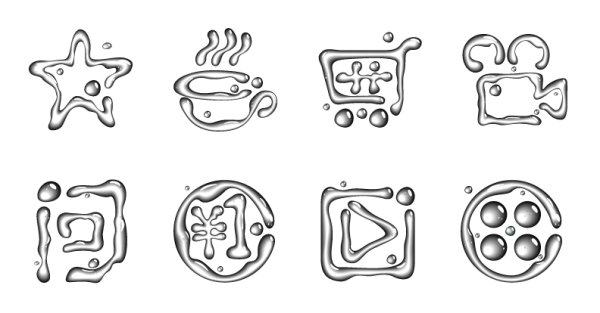 ICON drops vector icons
