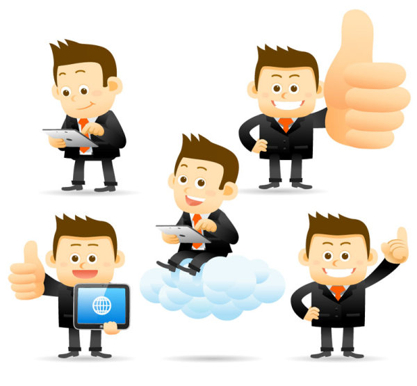 Cartoon characters 04 - vector material