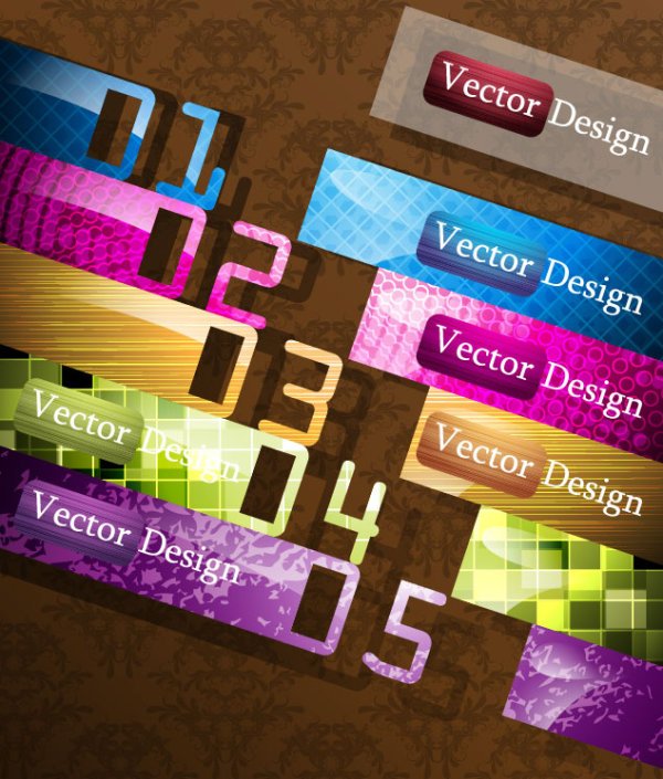Creative Label Design 02 - vector material