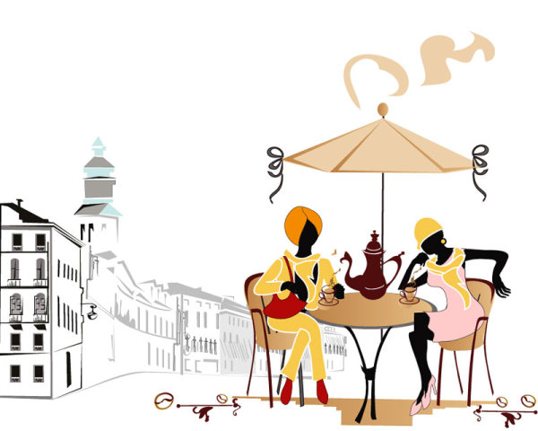 Roadside cafe 01 - vector material