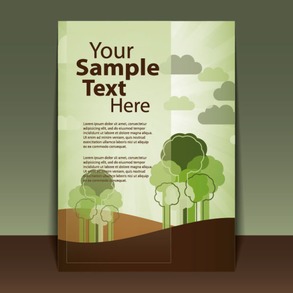 Beautifully cover template 03 - vector material