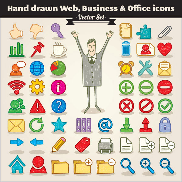 Cartoon icon vector material -4