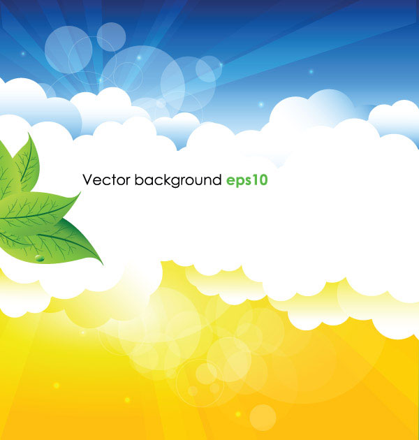Summer background vector material -1