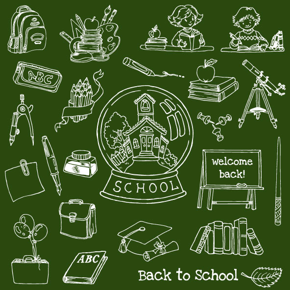 Hand-painted learning objects 01 - vector material