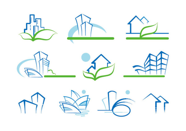 Abstract Commercial Building 02 - vector material