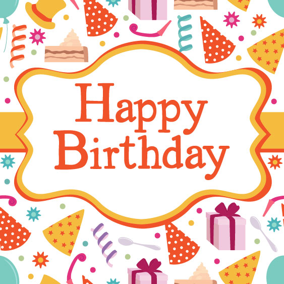 Birthday card 04 - vector material