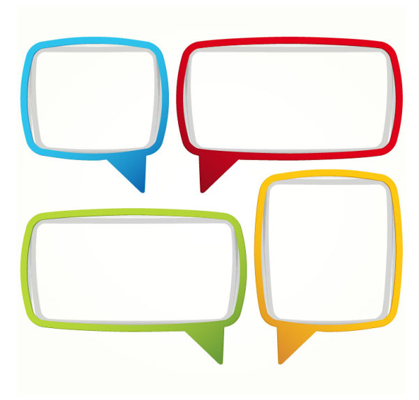 Color paper Dialog 05 - vector material