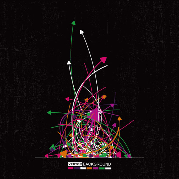 Color trend arrow 16 - vector material