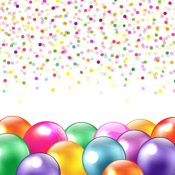 Colored balloons 02 - vector material