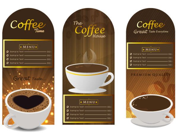Classic coffee card 02 - vector material