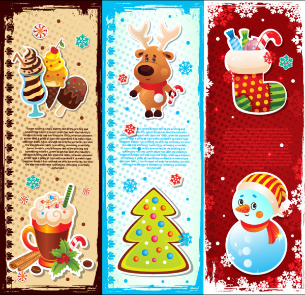 Beautiful Christmas banner 02 - vector material