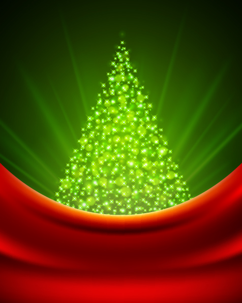 Beautiful Christmas background 02 - vector material