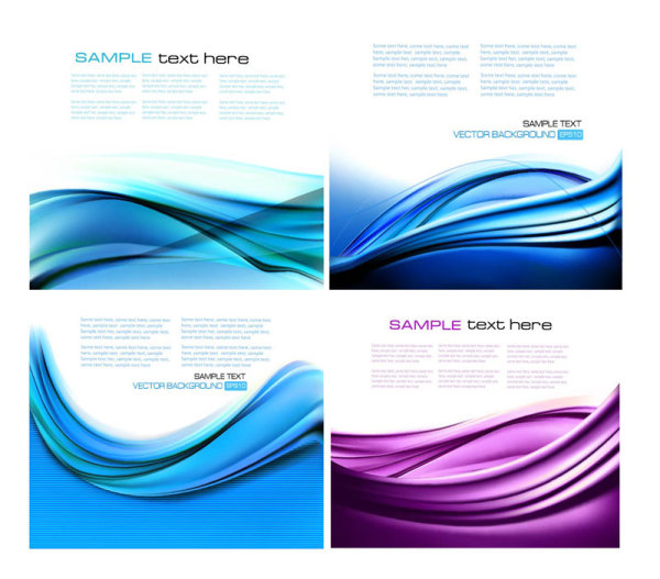 Gorgeous dynamic flow line banner 03 - vector material
