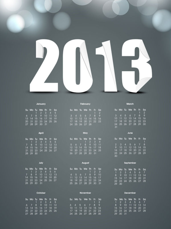 2013 Creative Calendar Meeting 05 - vector material