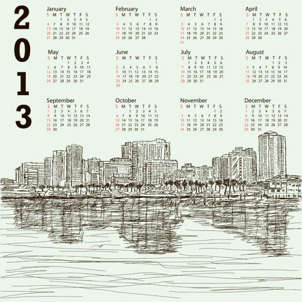 2013 Creative Calendar Meeting 19 - vector material