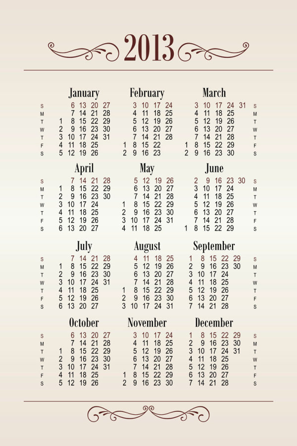 2013 Creative Calendar Meeting 24 - vector material