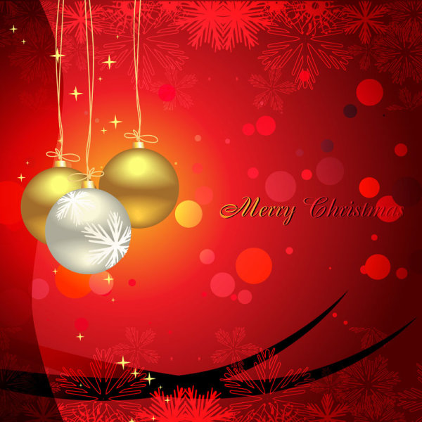 Gorgeous Christmas background 03 - vector material