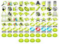 Green ash with the vista style transparent png icon