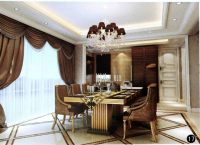 European-style modern the coffee hue restaurant model