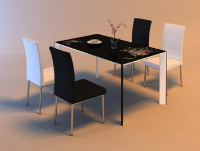 Personalized black and white kitchen furniture