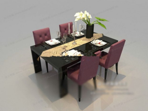 Purple with black table model