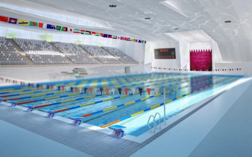 3D models swimming competition venue