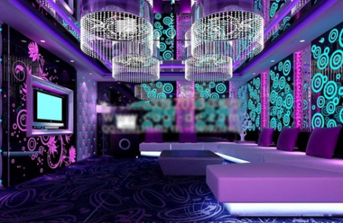 Purple KTV luxury box model