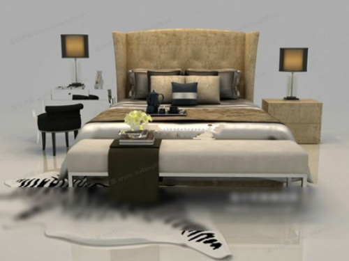 Modern style fashion model bed