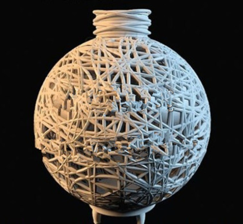 Straw ball ornaments 3d models