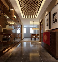 Hall scene model of a modern Chinese style