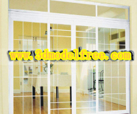 Fashion stainless steel glass sliding door 3D models