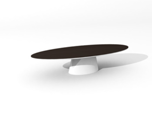Dark oval coffee table