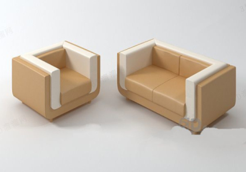 Fashion model orange and white sofa