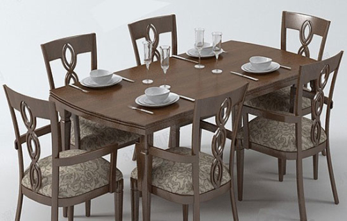 3d dinette combined model