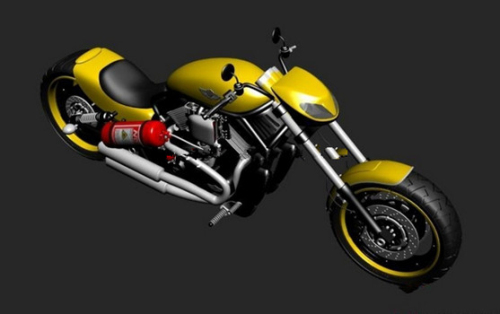 Harley-Davidson motorcycle 3d