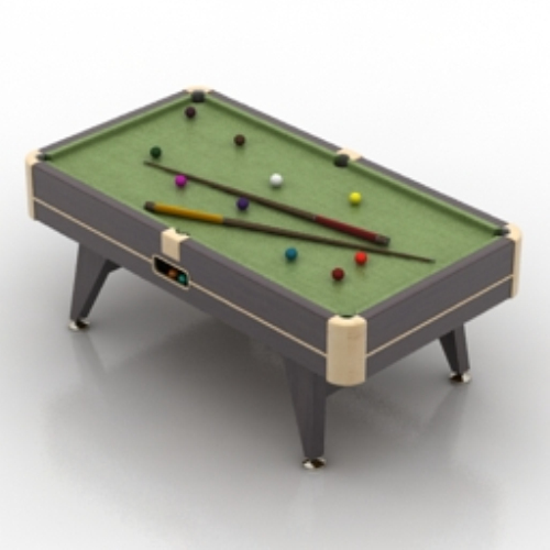 3D model of a full billiard tables