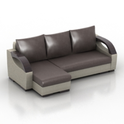fashion leather sofa multiplayer model