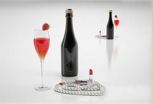 3d model of high-end wine