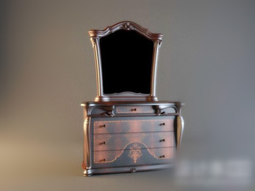 European princess mirror 3d model