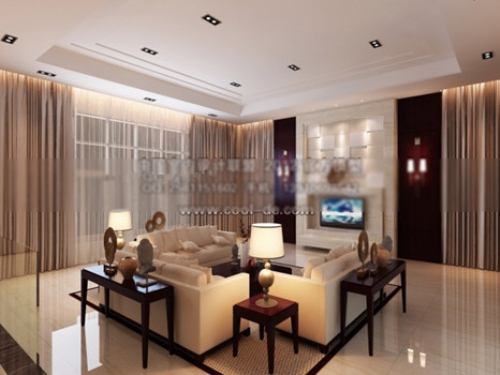 Retro living room 3d model