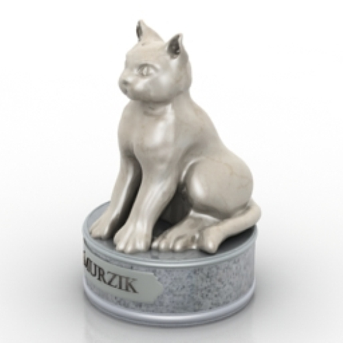 Metal jewelry statue model