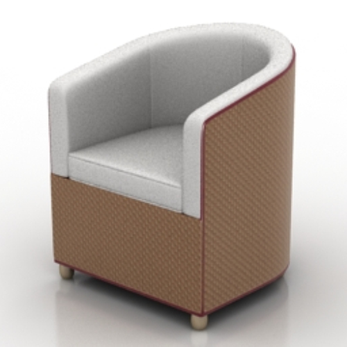 brown sofa chair 3d model