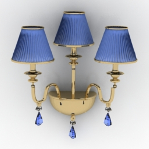 blue elegant wall model