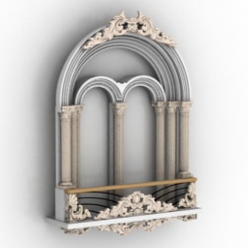 European castle windows 3d models