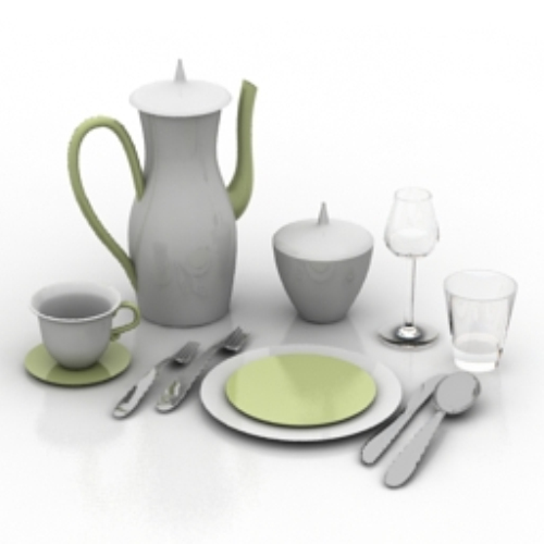 Western-style tableware combination model