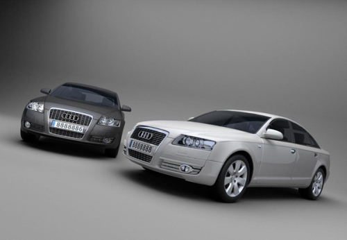 Black and white Audi 3D model